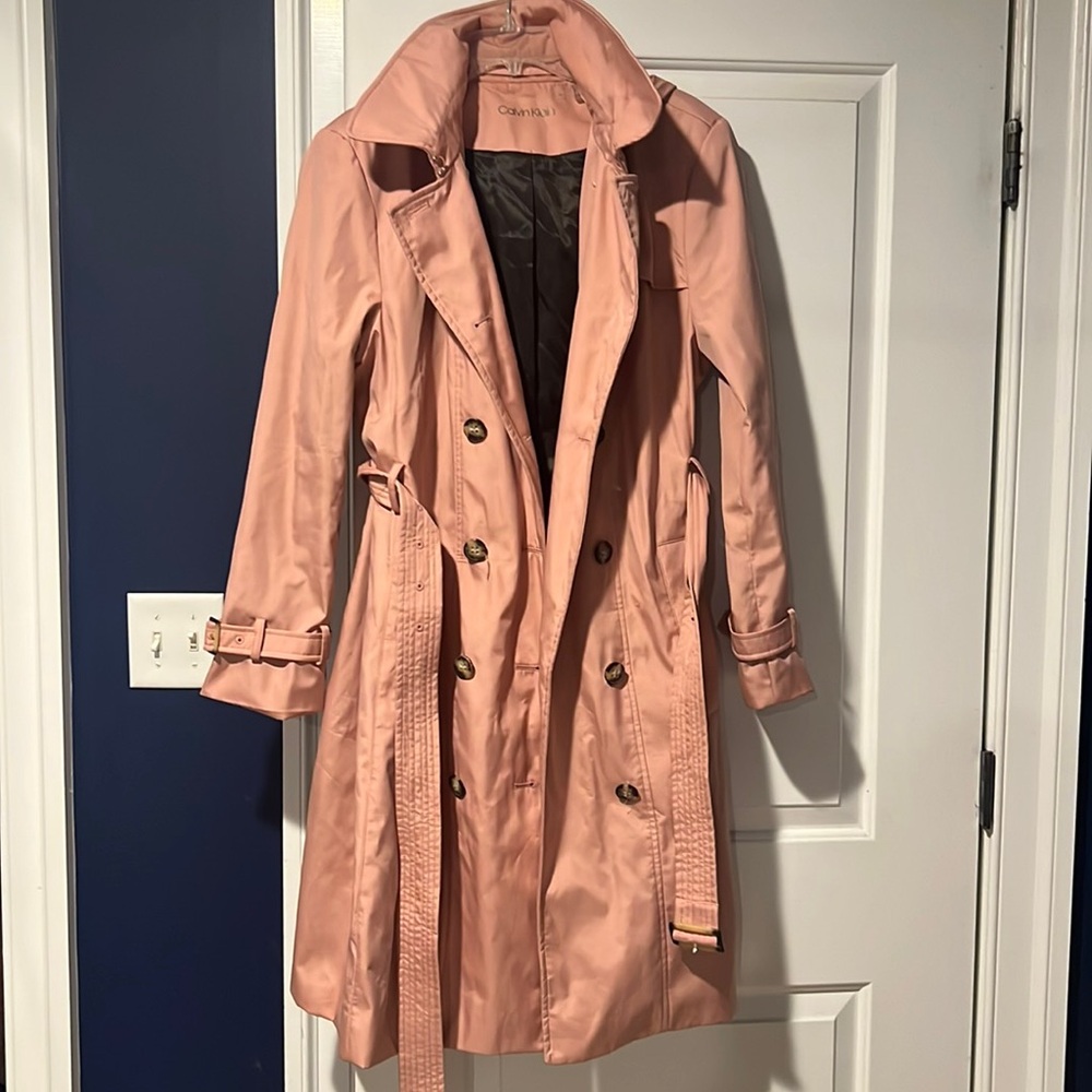 Calvin Klein Pink Trench Coat